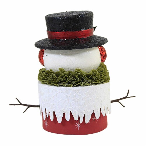 Christmas Happy Retro Snowman Box Paper Twig Arms Tophat Tl9419 Perspective: back