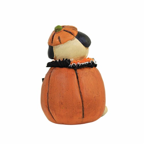 Halloween Howl-O-Ween Pup Polyresin Dog Pumpkin Trick Or Treat Ma9180 Perspective: back
