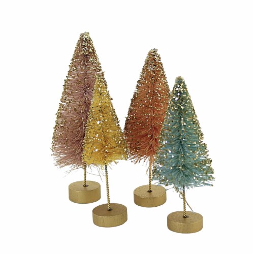 Easter Pastel Rainbow Forest Plastic Bottle Brush Trees Lc1527 Perspective: back