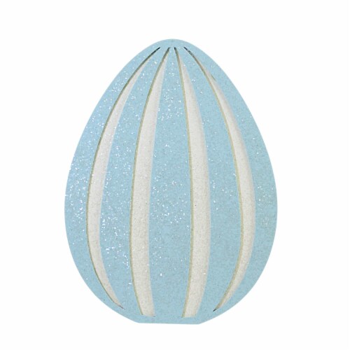 Easter Glittered Standing Easter Eggs Wood Pastel Easel Back Rl1712 Perspective: back