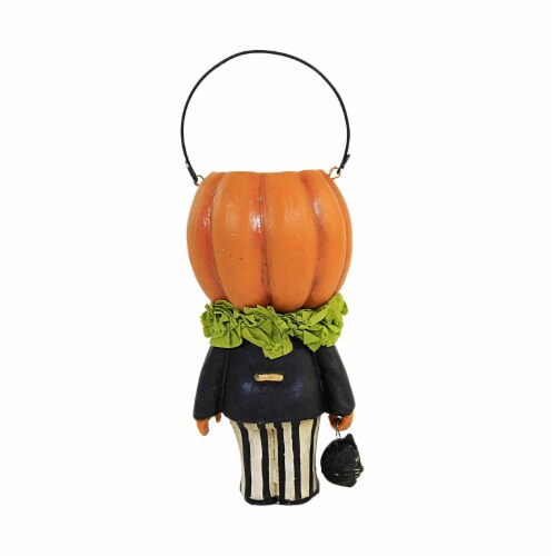 Halloween Pumpkinny Bucket Head Polyresin Tj1296 Perspective: back