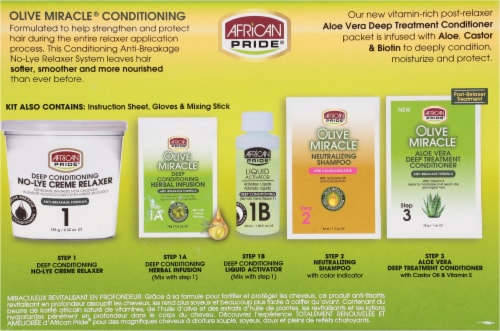 African Pride® Olive Miracle® Deep Conditioning Anti-Breakage No-Lye Relaxer Perspective: back
