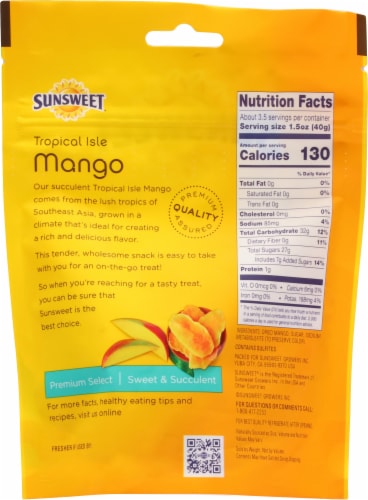 Sunsweet® Dried Mango Perspective: back