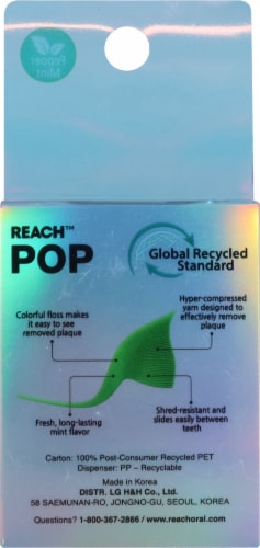 Reach™ POP Peppermint Dental Floss Perspective: back
