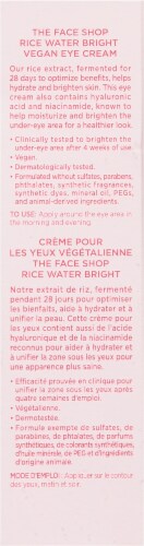 The Face Shop Rice Water Bright Vegan Eye Cream Perspective: back