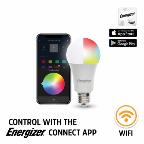Energizer® LED White and Multicolor Smart Bulb Perspective: back