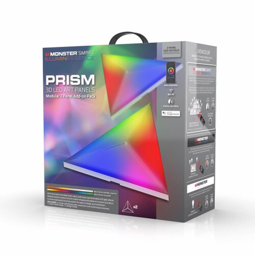 Monster MLB7 1038 RGB Smart Prism Modular 3D LED Art Panels Add on Pack 1 Fry s Food Stores