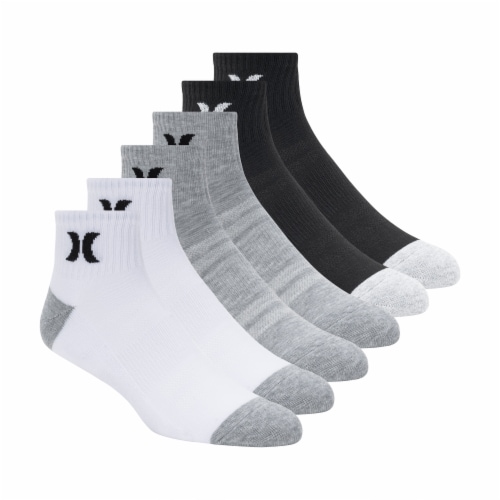 Hurley Mens Quarter Crew Socks Perspective: back