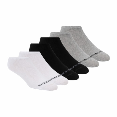 Skechers Active™ Cotton Blend No Show Socks - White Perspective: back