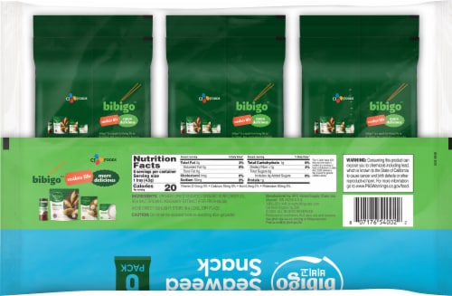 Bibigo™ Crispy Sea Salt Flavored Seaweed Snacks Perspective: back