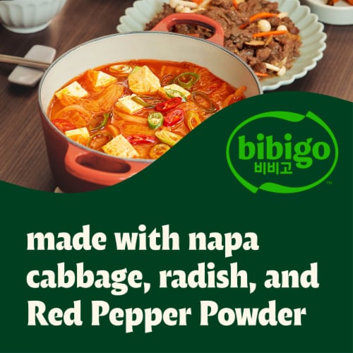 Bibigo Napa Cabbage Kimchi Perspective: back