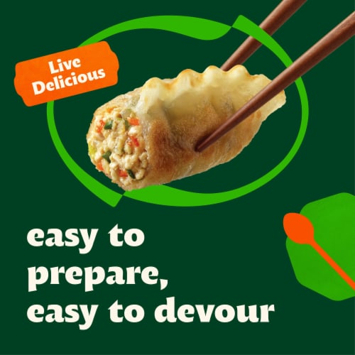 Bibigo Mandu Bulgogi Chicken Dumplings Perspective: back