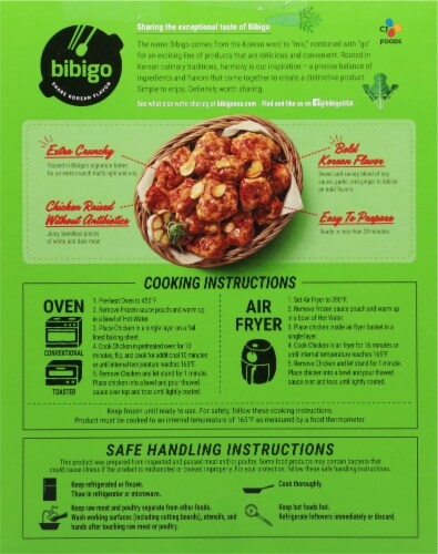 CJ Bibigo Korean-Style Soy Garlic Crunchy Chicken Perspective: back