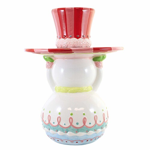 Tabletop Sweet Treat Snowman Server S/2 Peppermint Cake Stand Chip Dip 2929303 Perspective: back
