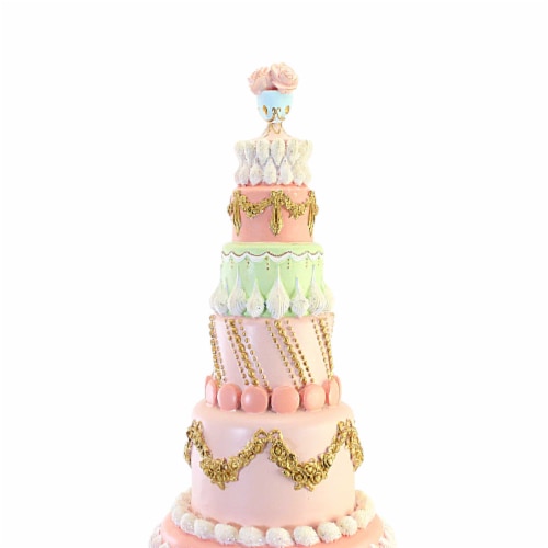 Easter Spring Pink Tiered Cake Polyresin Decorated Wedding Birthday 2929534 Perspective: back