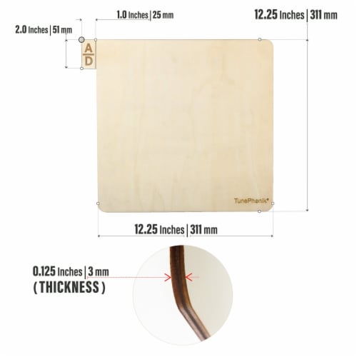 TunePhonik Dual Sided Wooden Record Dividers | Alphabetical Holders | 7”-12” LP Perspective: back