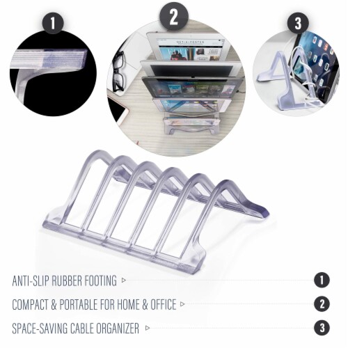 Prosumers Choice 5 Device Universal Tablet & Smartphone Charging Stand - Clear Perspective: back