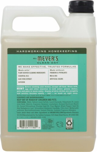 Mrs. Meyer’s Clean Day Basil Scent Dish Soap Refill Perspective: back