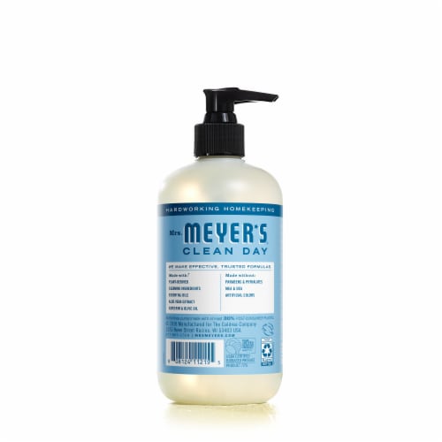 Mrs. Meyer's Clean Day Hand Soap, Rain Water, Made Without Parabens or Phthalates Perspective: back
