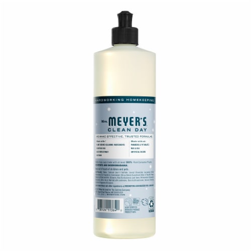 Mrs. Meyer's Clean Day Snowdrop Liquid Dish Soap Perspective: back