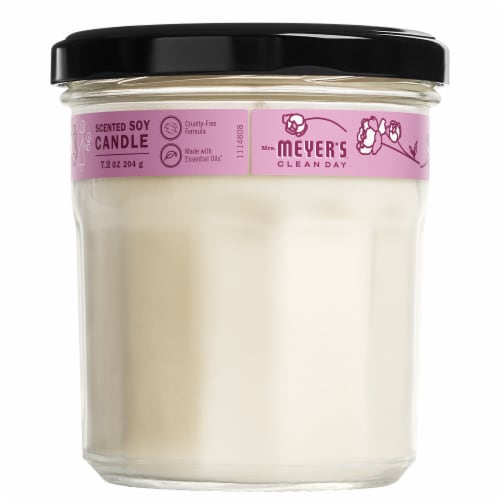Mrs. Meyer's Clean Day® Peony Large Soy Jar Candle Perspective: back