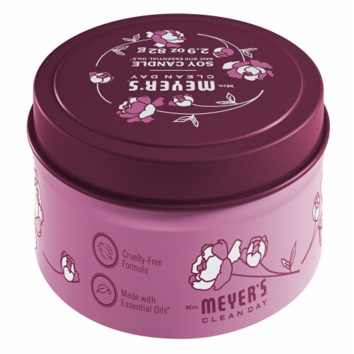 MRS MEYERS CLEAN DAY Scented Soy Candle Peony Perspective: back
