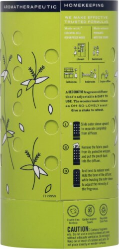 Mrs. Meyer's® Clean Day Lemon Verbena Scented Wood Bead Diffuser Perspective: back