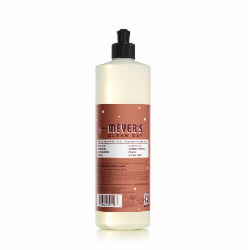 Mrs. Meyer's Clean Day Gingerbread Liquid Dish Soap Perspective: back