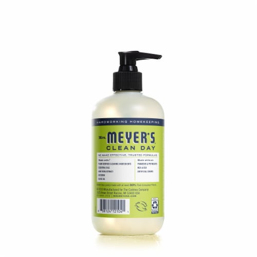 Mrs. Meyer's Clean Day Hand Soap, Lemon Verbena, Made Without Parabens or Phthalates Perspective: back