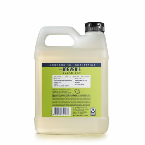 Mrs. Meyer's Clean Day Hand Soap Refill, Lemon Verbena, Made Without Parabens or Phthalates Perspective: back