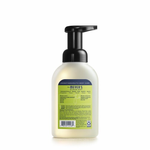 Mrs. Meyer's Clean Day Foaming Hand Soap, Lemon Verbena Scent, 10 Ounce Bottle Perspective: back