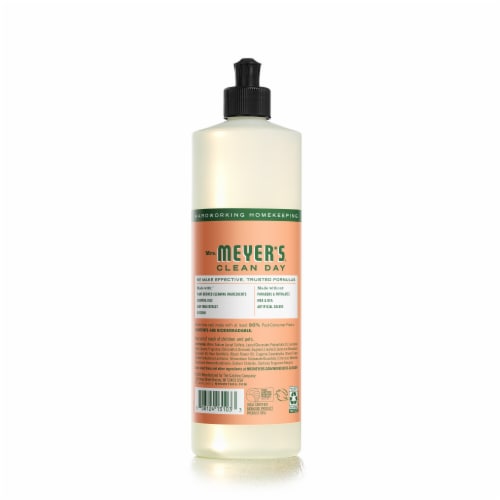 Mrs. Meyer's Clean Day Geranium Scent Liquid Dish Soap Perspective: back