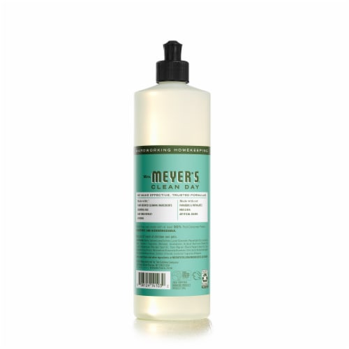 Mrs. Meyer's Clean Day Basil Scent Liquid Dish Soap Perspective: back