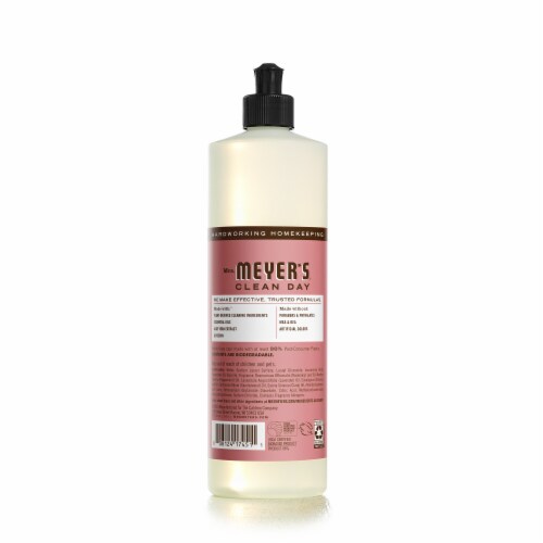 Mrs. Meyer's Clean Day Rosemary Scent Liquid Dish Soap Perspective: back