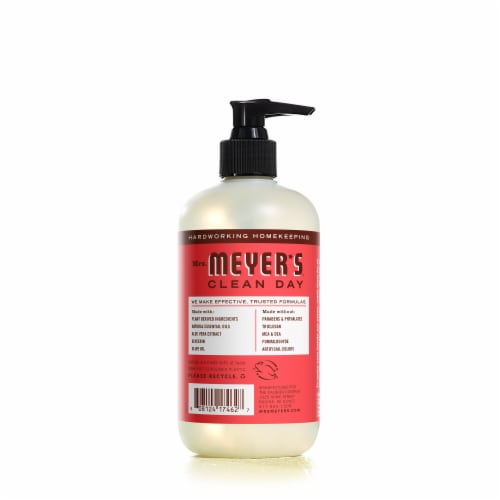 Mrs. Meyer's Clean Day Rhubarb Scent Liquid Hand Soap Perspective: back