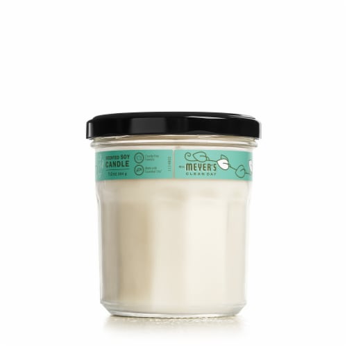 Mrs. Meyer's Clean Day Scented Soy Candle, Large, Basil Scent, 7.2 Ounce Candle Perspective: back