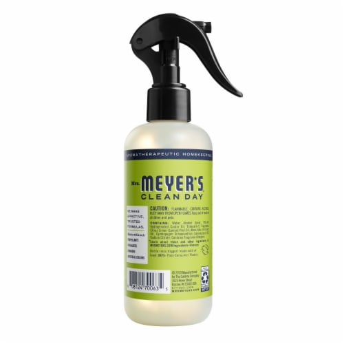 Mrs. Meyer's Clean Day Room Freshener, Lemon Verbena Scent, 8 Ounce Non-Aerosol Spray Bottle Perspective: back
