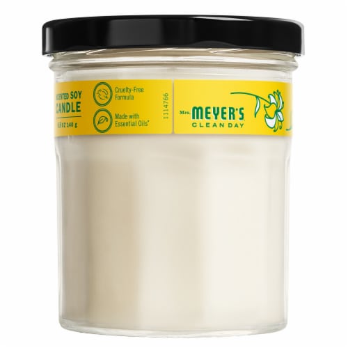 Mrs. Meyer's Clean Day Honeysuckle Jar Candle Perspective: back