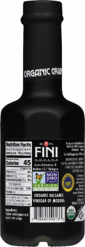 Fini Organic Balsamic Vinegar of Modena Perspective: back