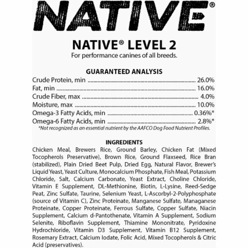 Native performance dog food sale