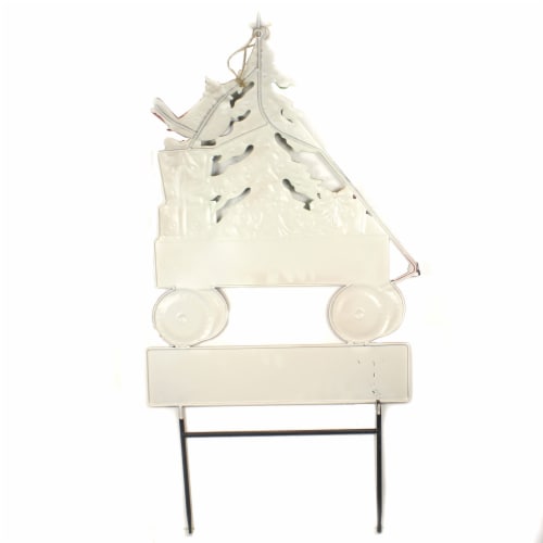 Christmas Wagon W/ Christmas Tree Yard Decor Landscape Stake Poke 31844419 Perspective: back