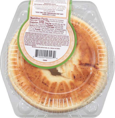 DePalo Foods™ Four Cheese Tear n' Share Pizza Ring Perspective: back