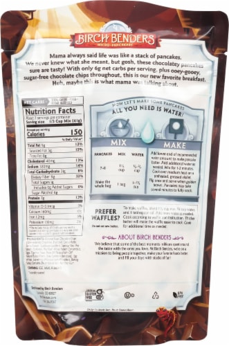 Birch Benders® Chocolate Chip Keto Pancake and Waffle Mix Perspective: back