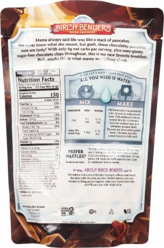 Birch Benders® Chocolate Chip Keto Pancake and Waffle Mix Perspective: back