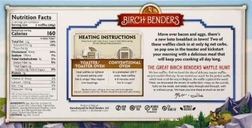 Birch Benders Keto Toaster Waffles Perspective: back