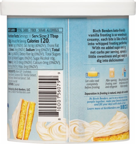 Birch Benders® Keto Vanilla Frosting Perspective: back