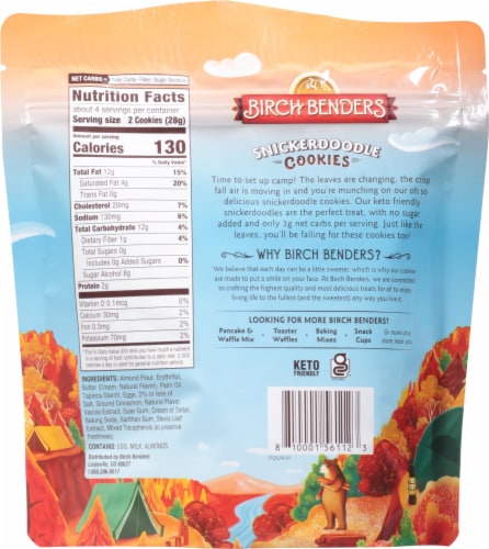 Birch Benders® Keto Gluten Free Snickerdoodle Cookies Perspective: back