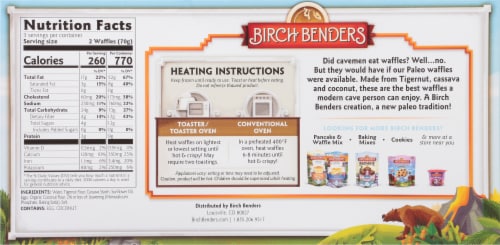 Birch Benders Paleo Grain-Free Toaster Waffle Perspective: back
