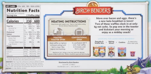 Birch Benders Keto Carb Friendly Toaster Waffles Perspective: back