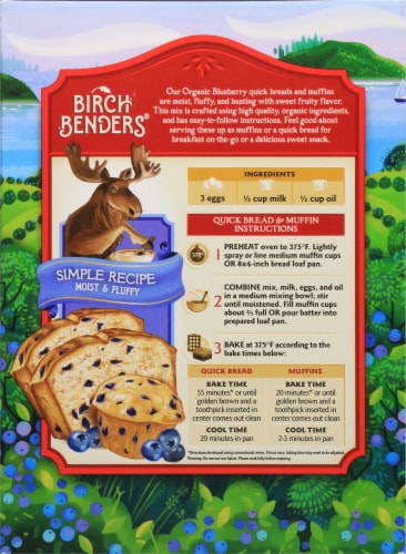 Birch Benders® Organic Blueberry Muffin Mix Perspective: back